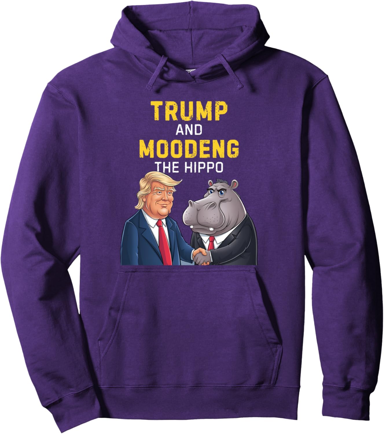 Trump Hippo Ally for Baby Pigmy Hippo MooDeng 2024 Election Pullover Hoodie