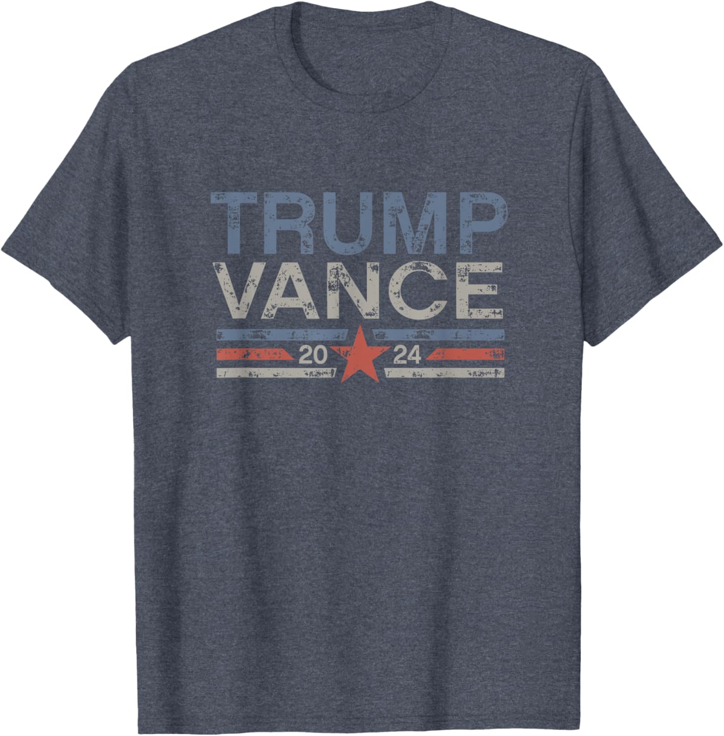 Trump JD Vance 2024 Retro Stripe and Star Trump Vance 2024 T-Shirt