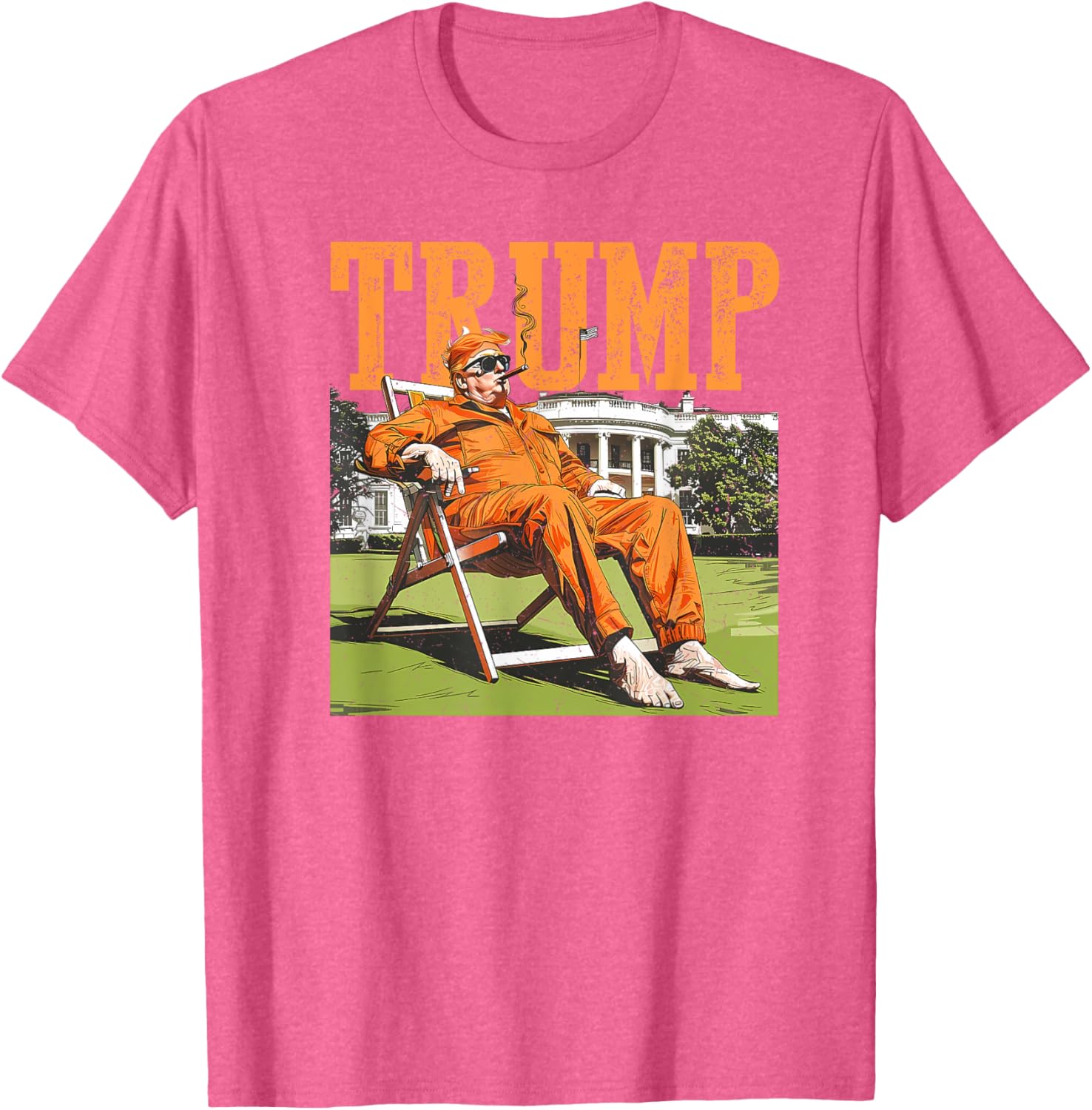 Trump Sitting On Deck Chair 2024 Presidential Election T-Shirt