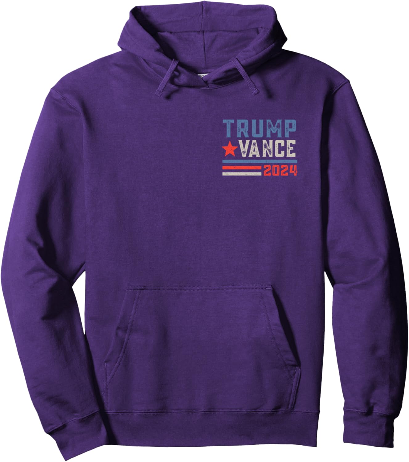 Trump Vance 2024 American Flag (On Back) Vote Trump 45 47 Pullover Hoodie