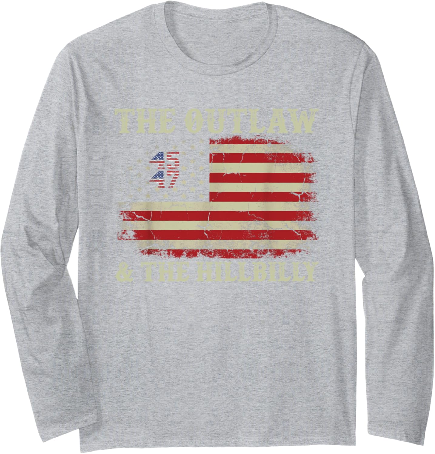 Trump Vance 2024 Donald Trump J.D. Vance Outlaw & Hillbilly Long Sleeve T-Shirt