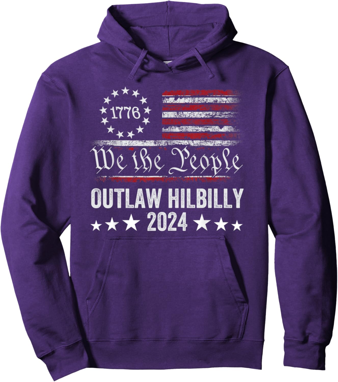 Trump Vance 2024 Donald Trump J.D. Vance Outlaw Hillbilly Pullover Hoodie