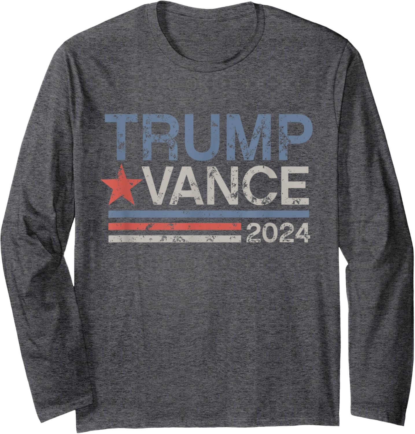 Trump Vance 2024 Retro Stripe Trump JD Vance Long Sleeve T-Shirt