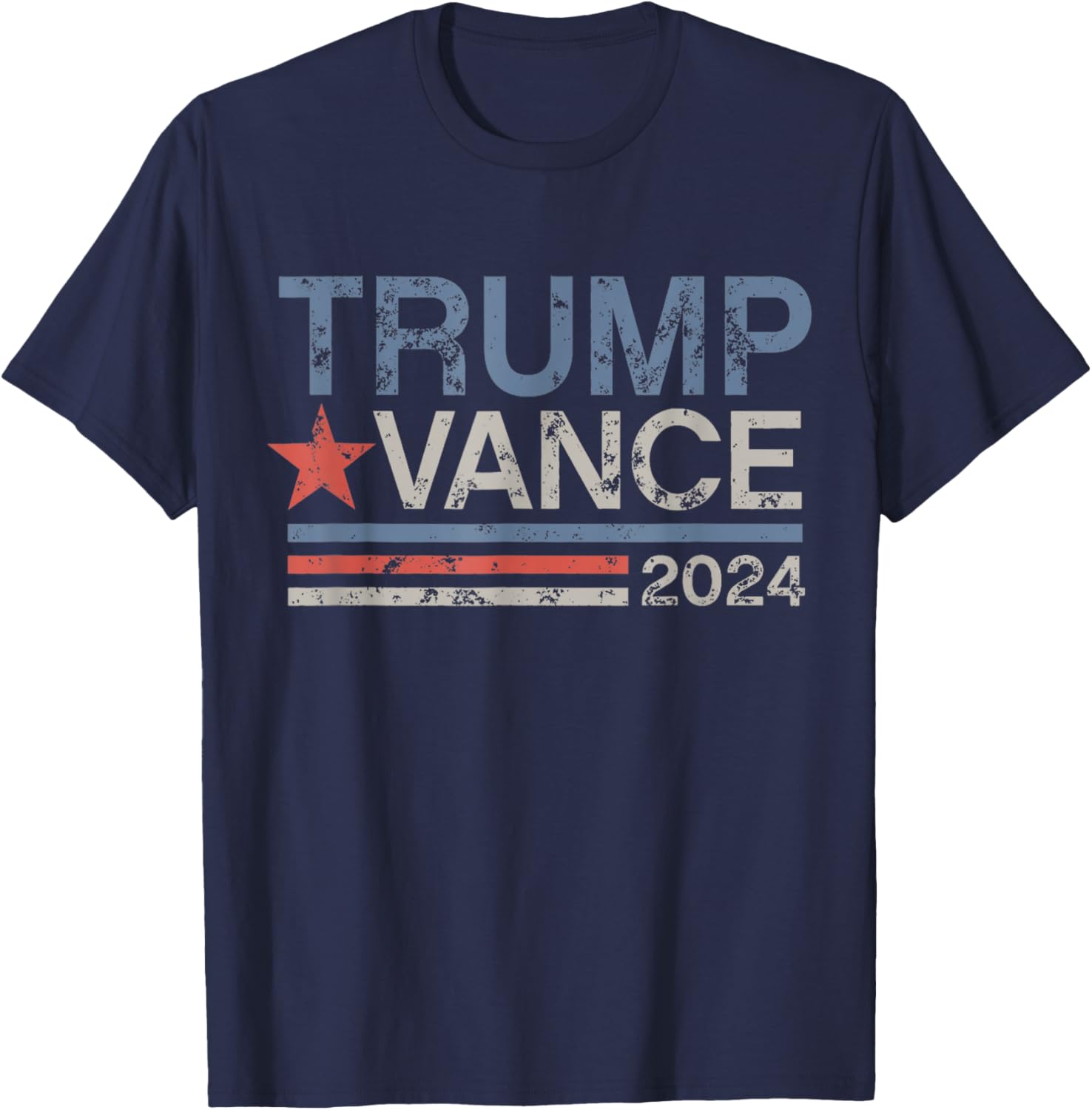 Trump Vance 2024 Retro Stripe Trump JD Vance T-Shirt