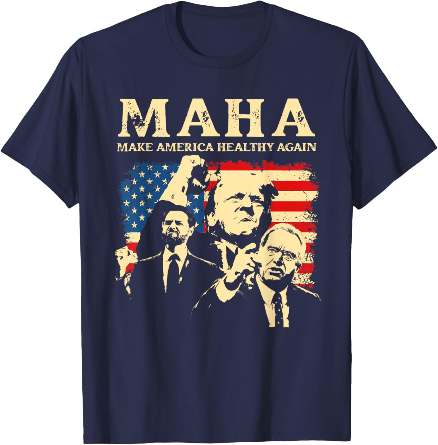 Trump Vance Kennedy MAHA 2024 Funny Trump 45 47 Pro Trump T-Shirt