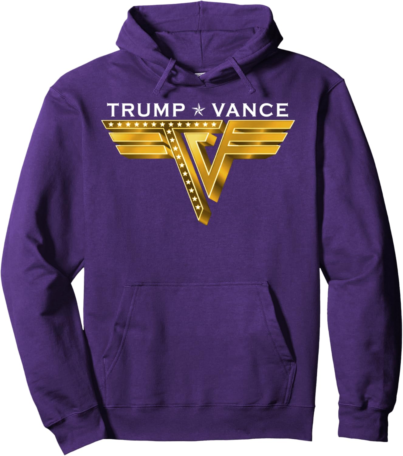 Trump Vance TV Rocker Gold Vintage Trump Vance 2024 Pullover Hoodie