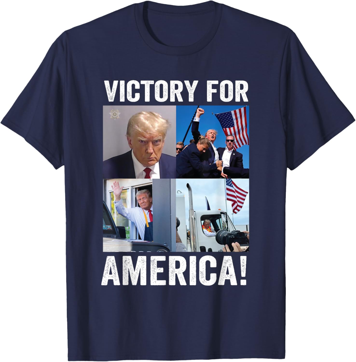 Trump Victory Trump Wins 2024 Election President Celebration T-Shirt