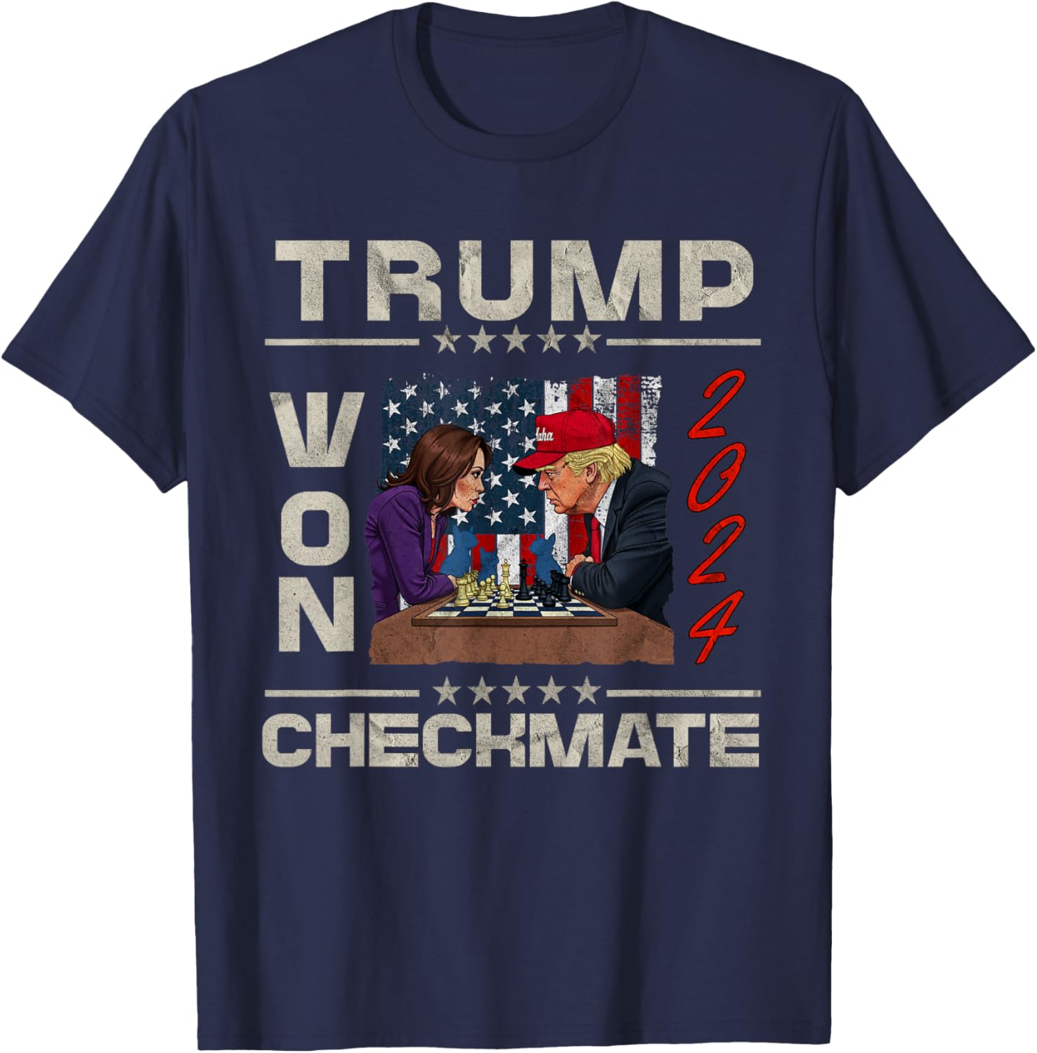 Trump Won 2024 Checkmate kamala America Trump 2024 T-Shirt