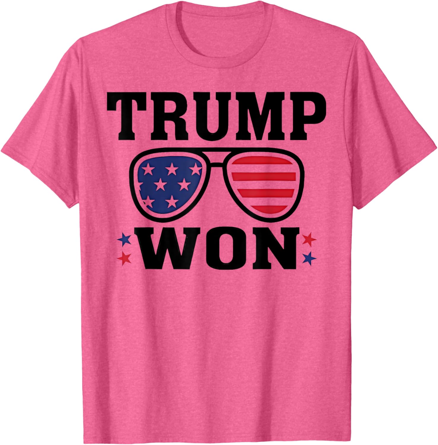 Trump Won 2024 Election USA Flag Trump Vance 47 MAGA T-Shirt