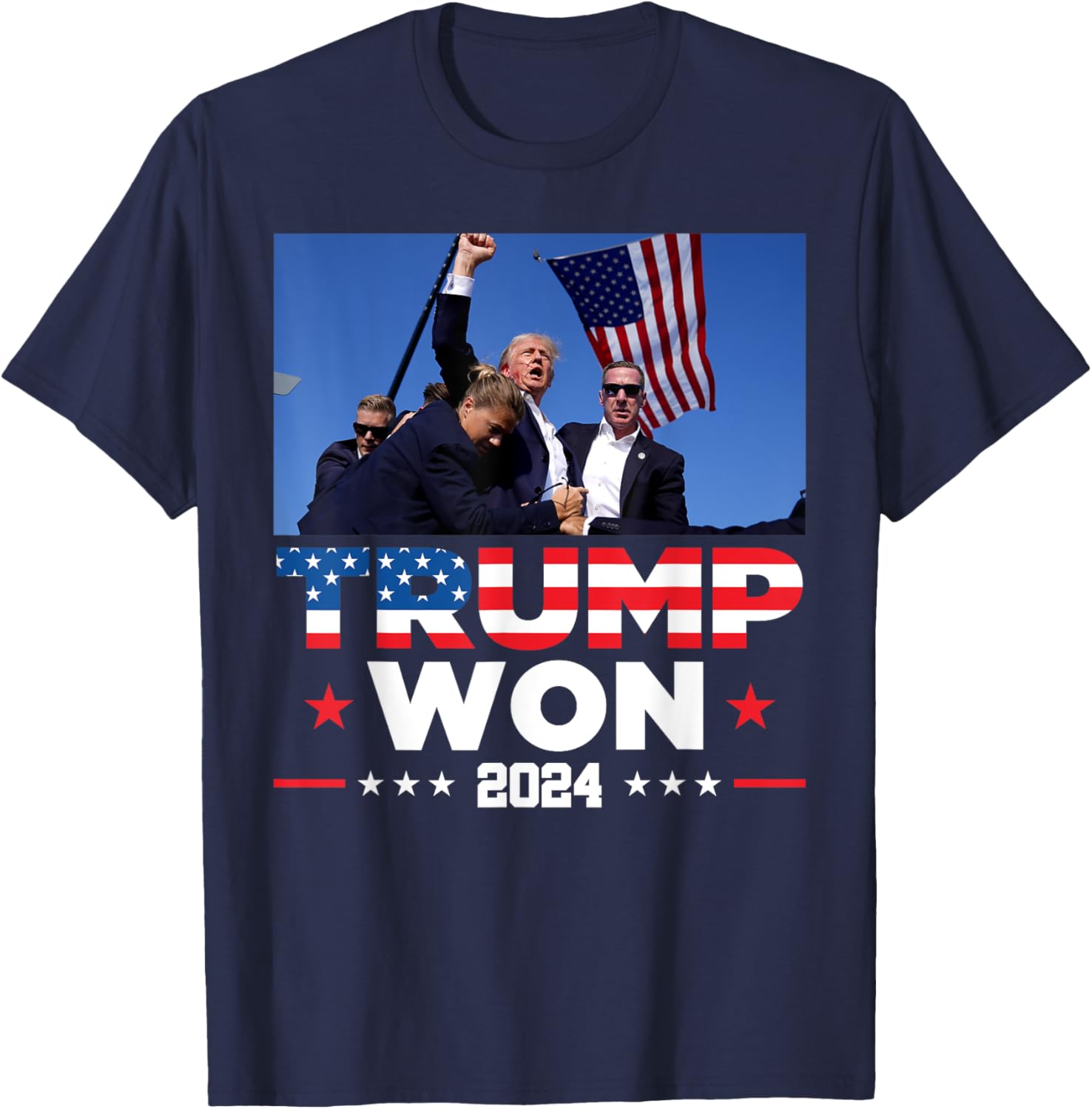 Trump Won 2024 Get Over It 47th US President T-Shirt