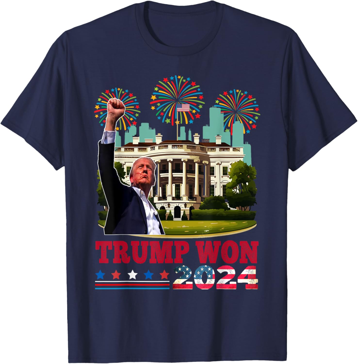 Trump Won 2024 President 47th Of White House Donald Trump T-Shirt