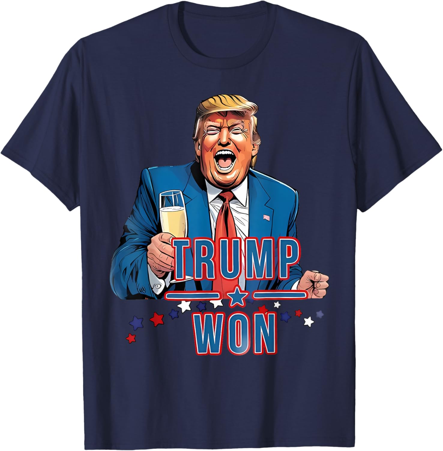 Trump Won Again 2024 Election President 47th American Flag T-Shirt