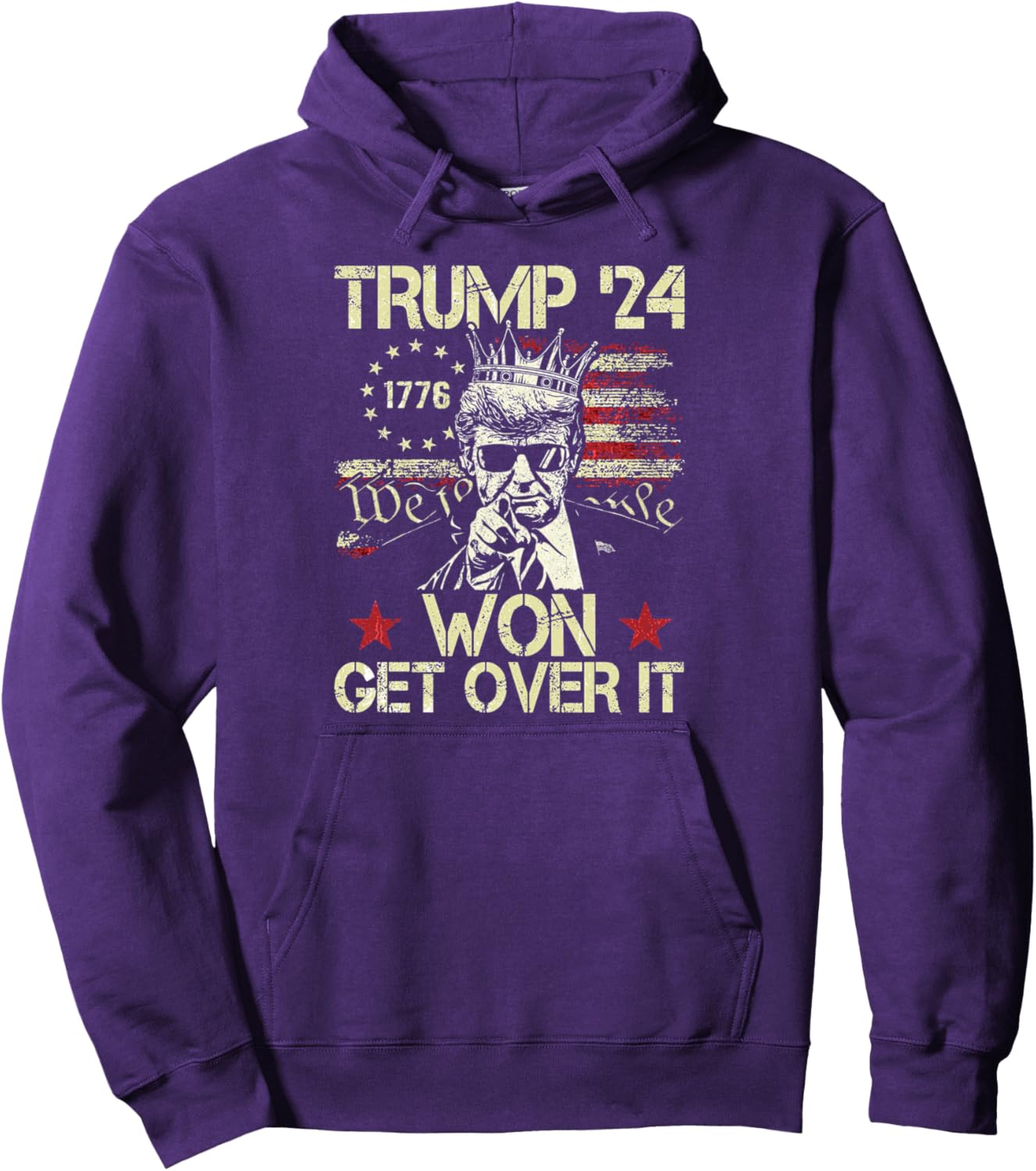 Trump Won Get Over It 2024 Pullover Hoodie