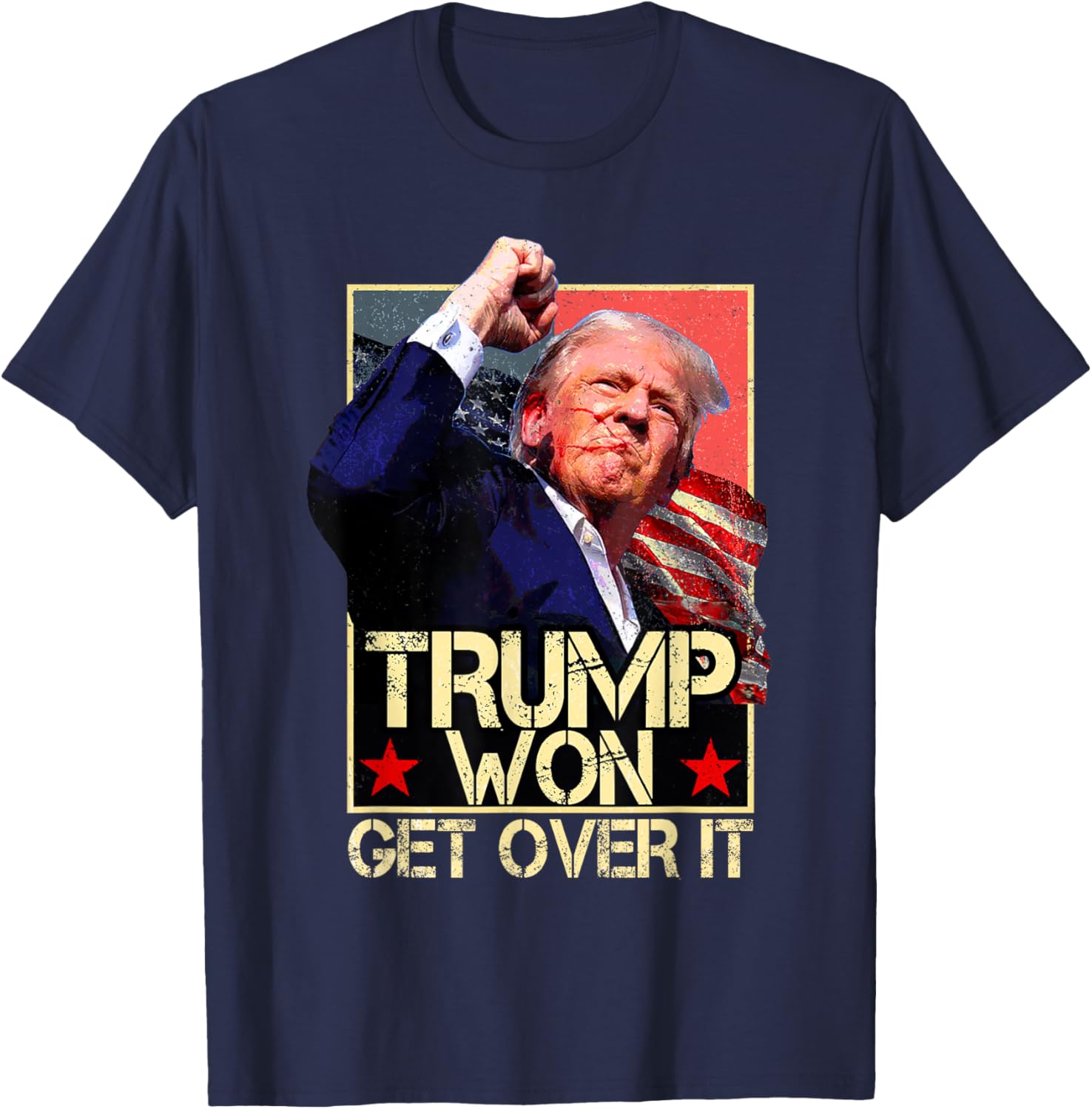 Trump Won Get Over It 2024 Retro T-Shirt