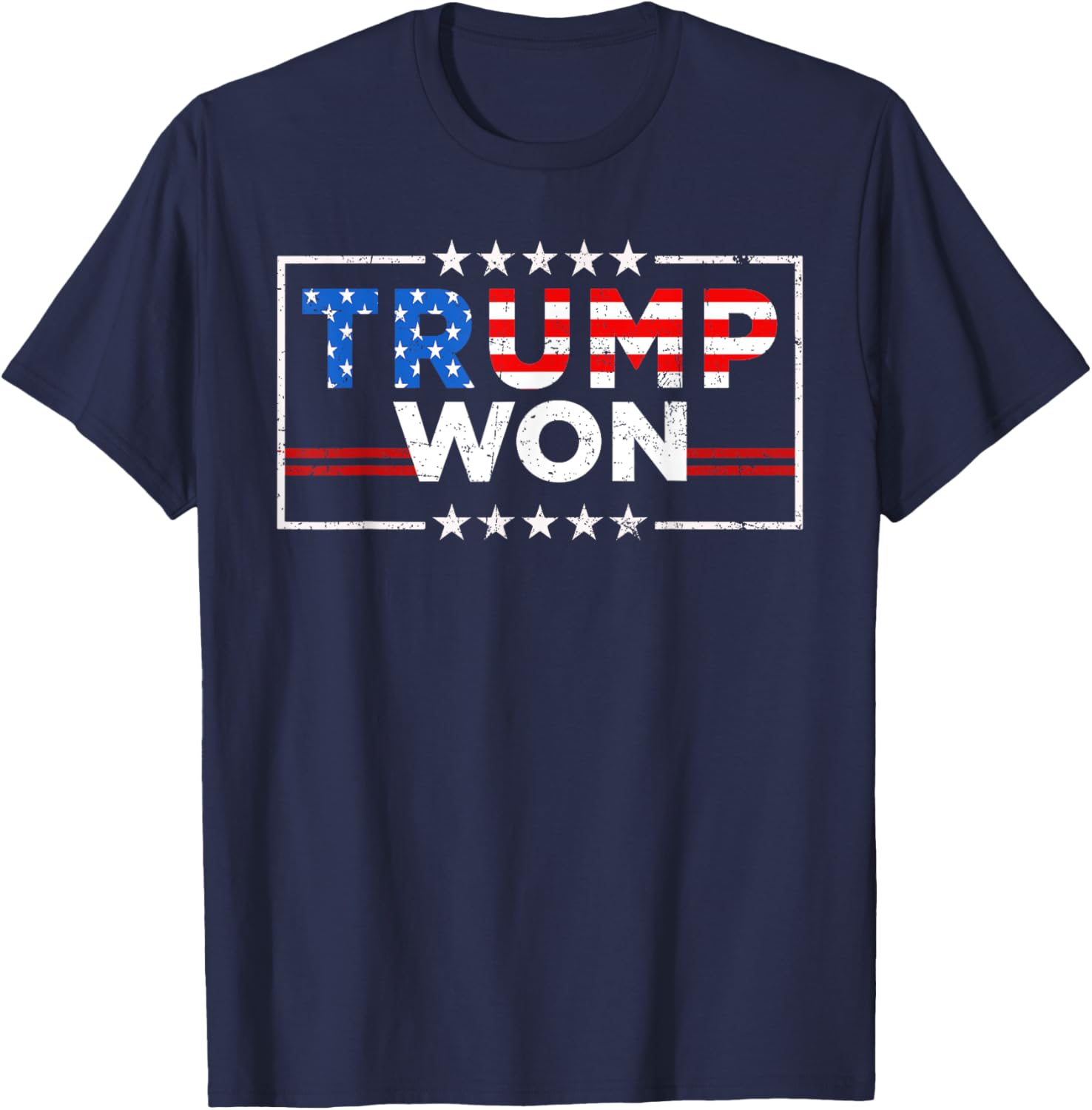 Trump Won T Shirt 4th of July American Flag T-Shirt