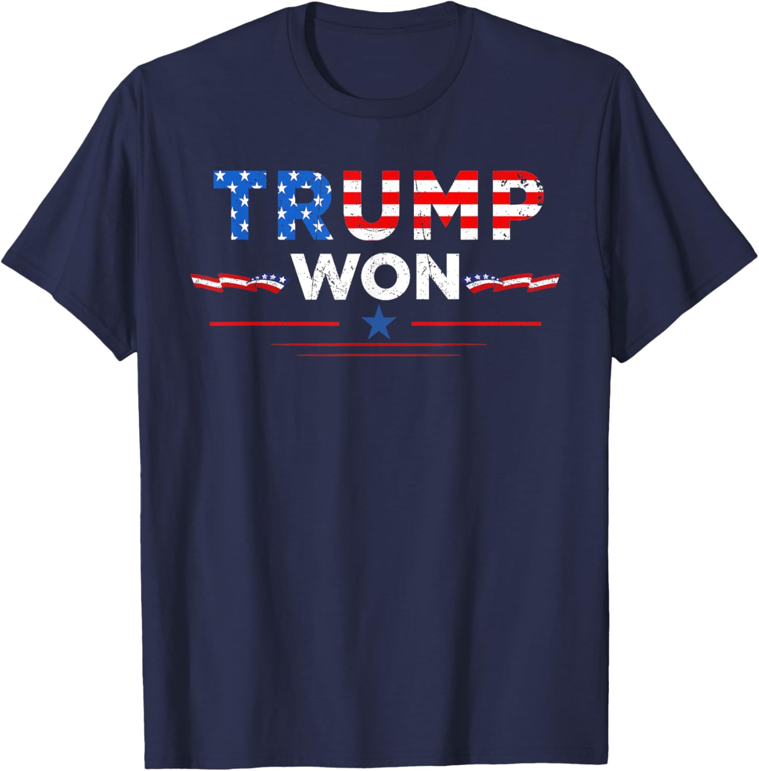 Trump Won T Shirt 4th of July American Flag T-Shirt