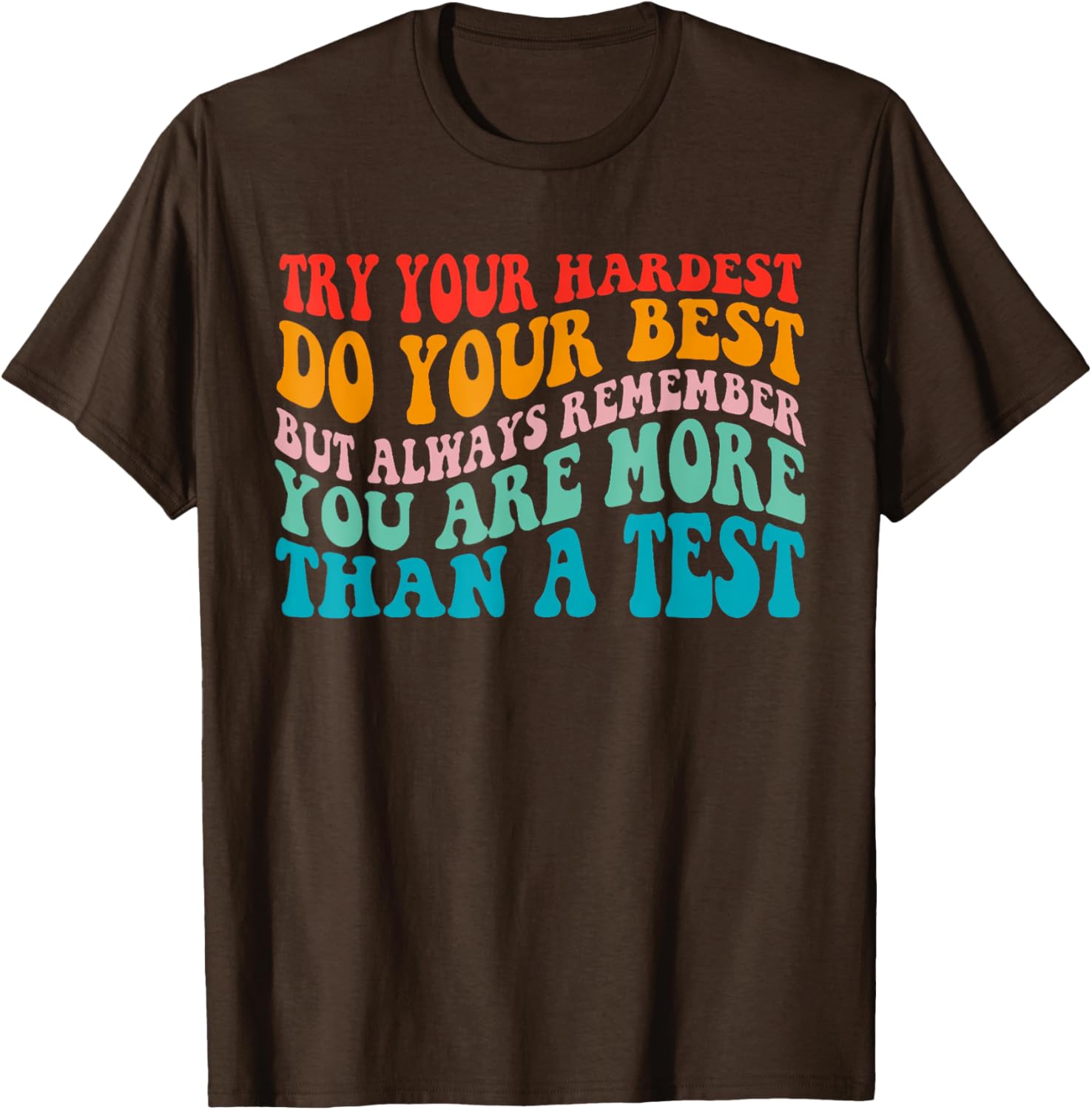 Try Your Hardest Do Your Best Teacher Test Day T-Shirt