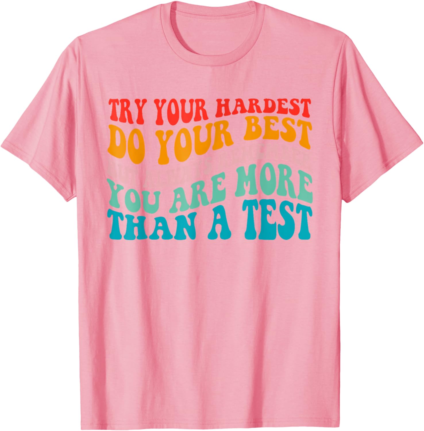 Try Your Hardest Do Your Best Teacher Test Day T-Shirt