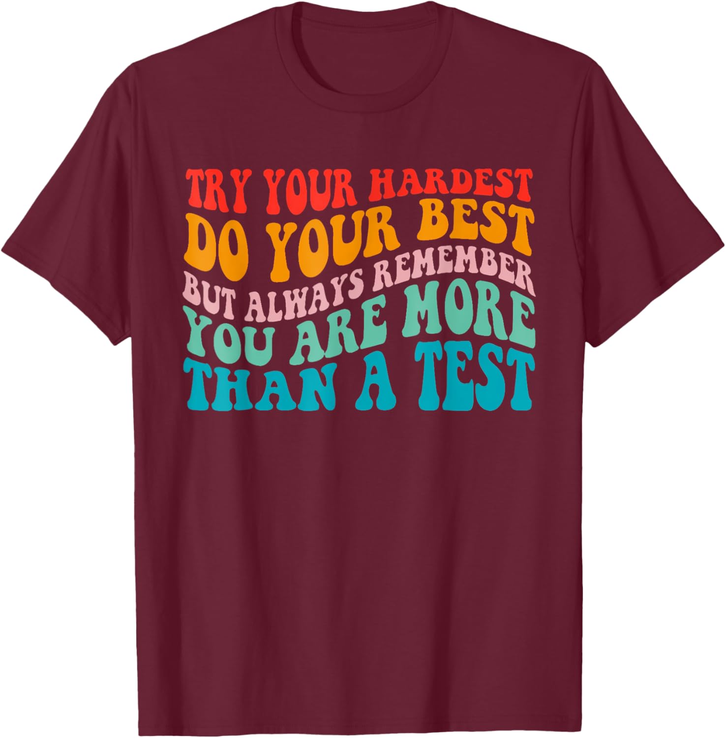 Try Your Hardest Do Your Best Teacher Test Day T-Shirt