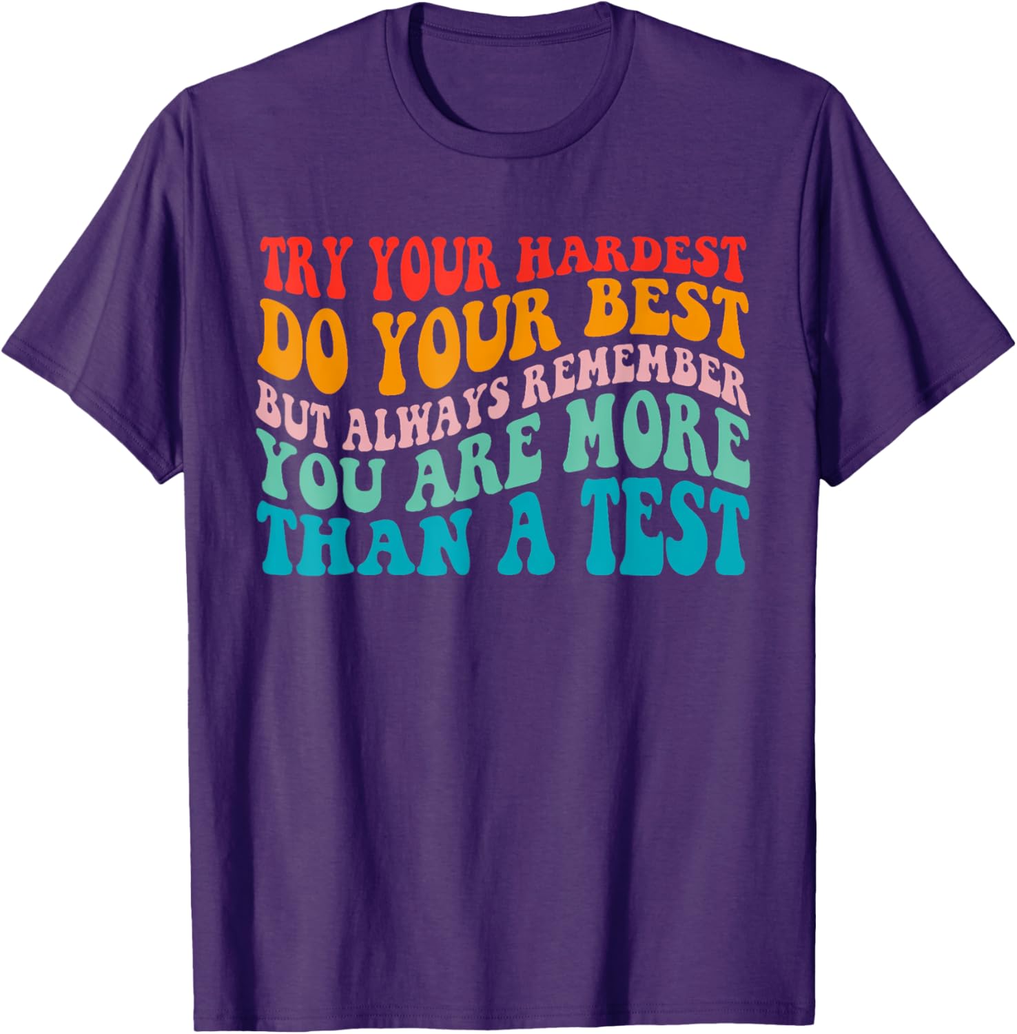 Try Your Hardest Do Your Best Teacher Test Day T-Shirt