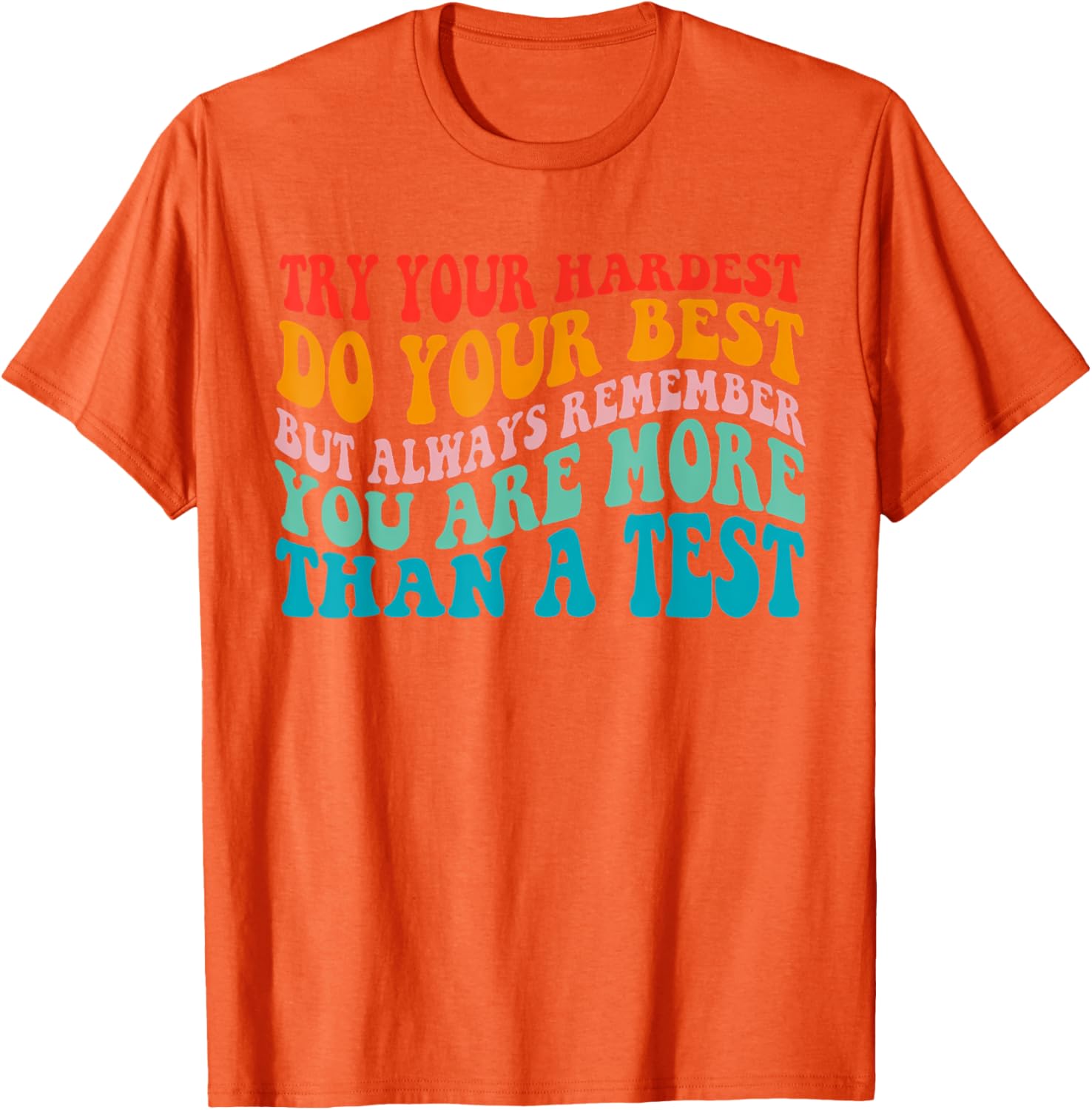 Try Your Hardest Do Your Best Teacher Test Day T-Shirt