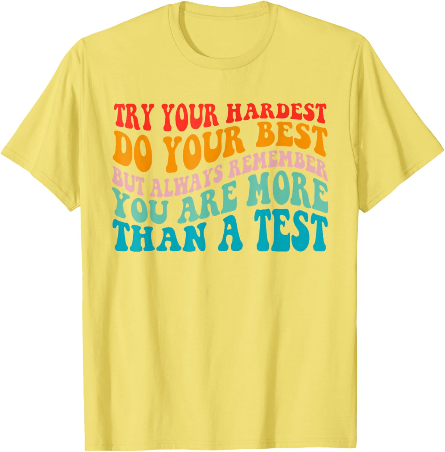 Try Your Hardest Do Your Best Teacher Test Day T-Shirt
