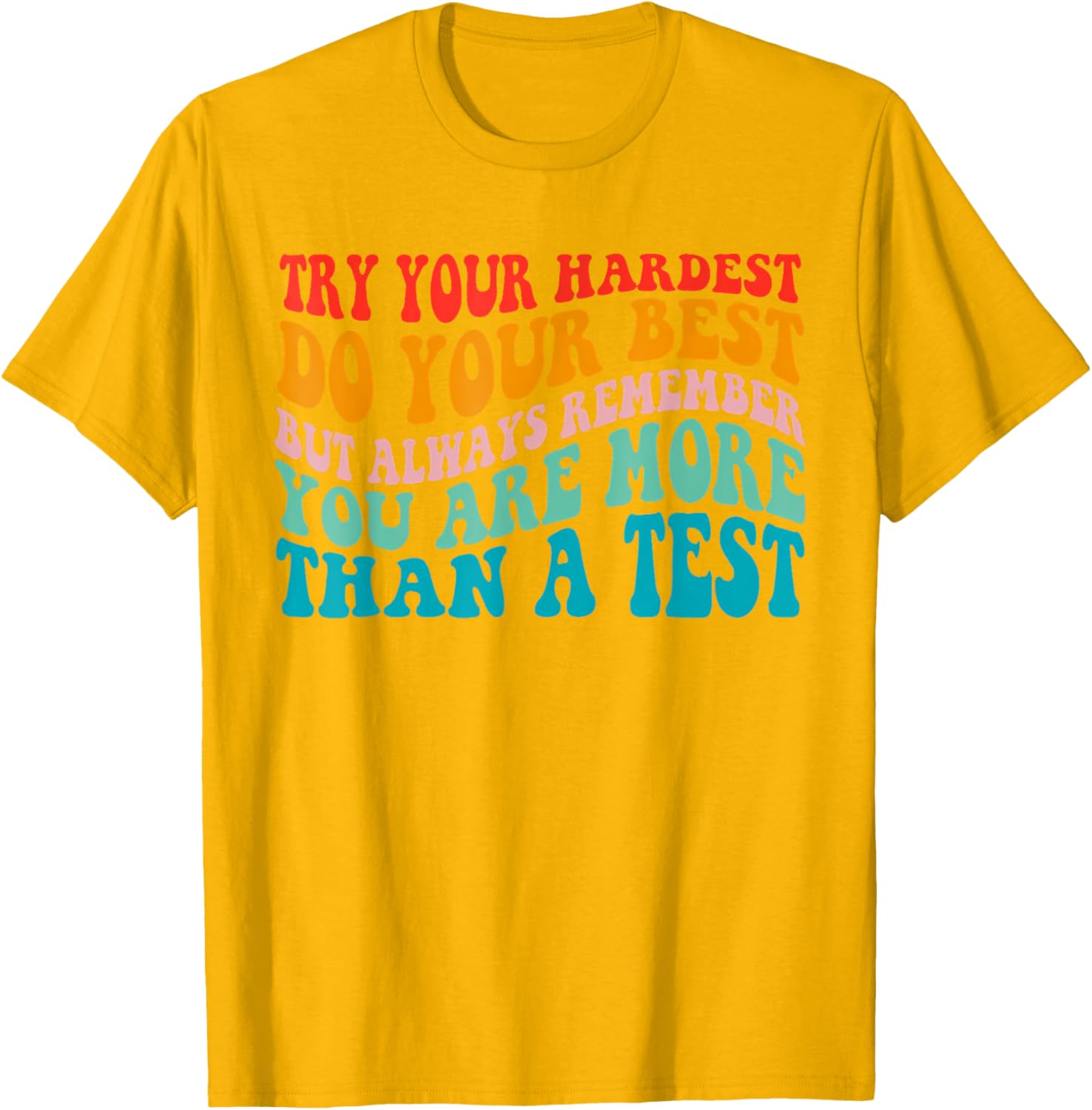 Try Your Hardest Do Your Best Teacher Test Day T-Shirt