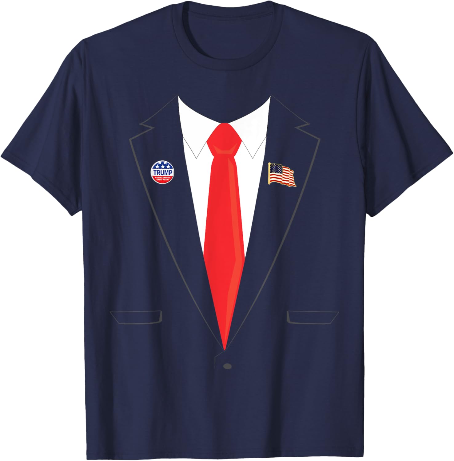 Tuxedo Suit Presidents day Tee Trump Pin Costume 2024 T-Shirt