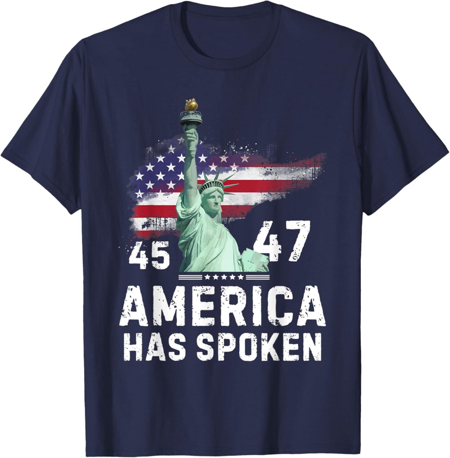 US Flag | America Has Spoken 45 47 | President Trump 2024 T-Shirt