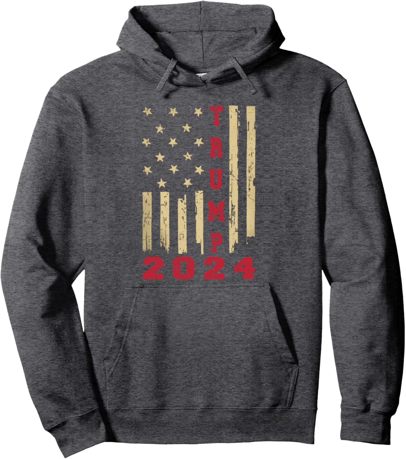 Vintage American Flag Trump 2024 Election Gifts Men Women Pullover Hoodie