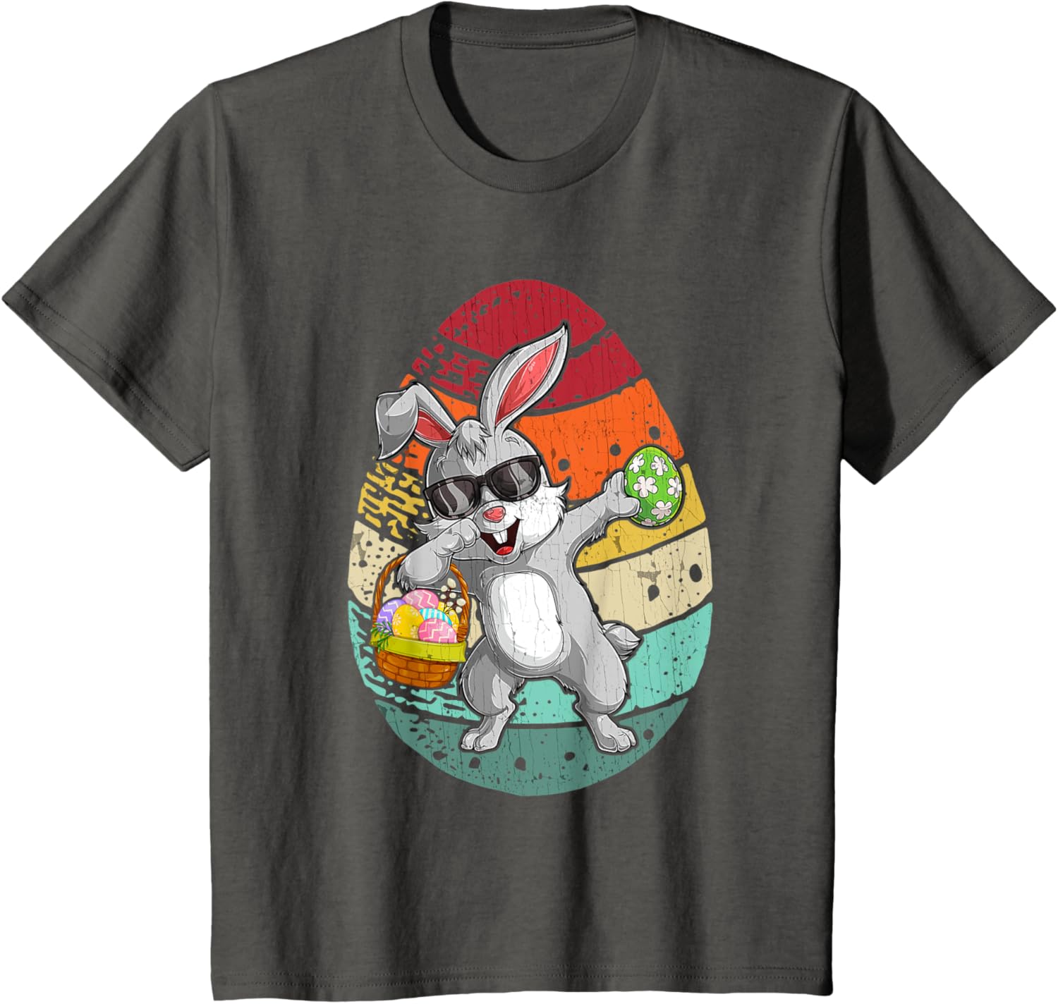 Vintage Dabbing Bunny Happy Easter Day T-Shirt