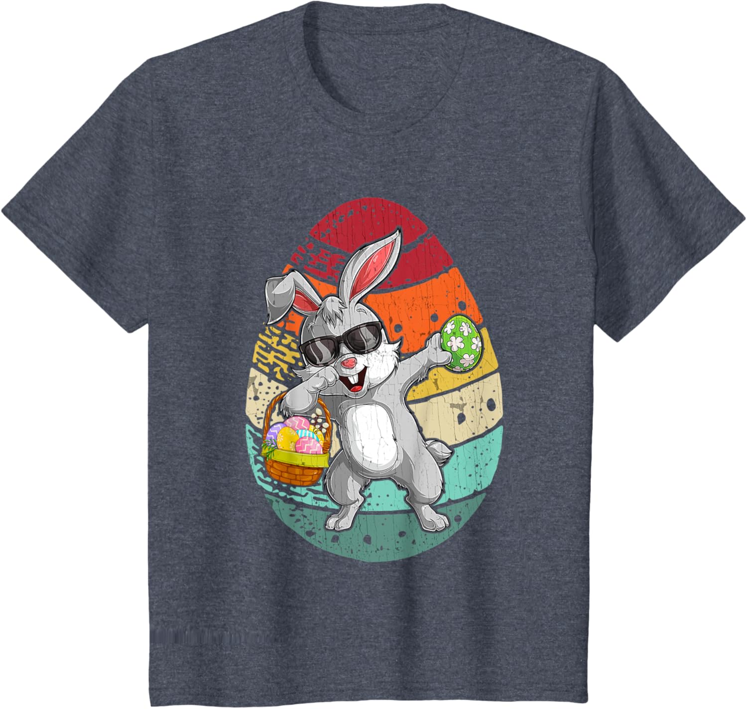 Vintage Dabbing Bunny Happy Easter Day T-Shirt