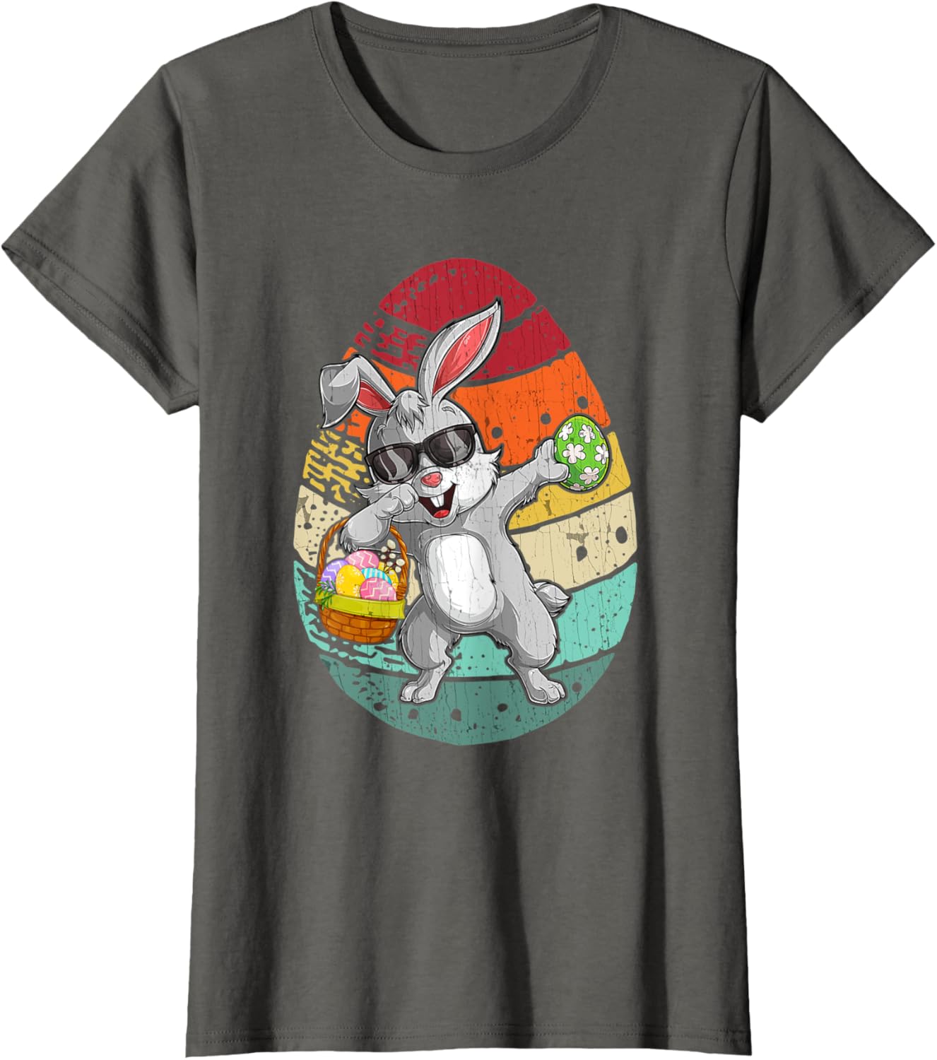 Vintage Dabbing Bunny Happy Easter Day T-Shirt