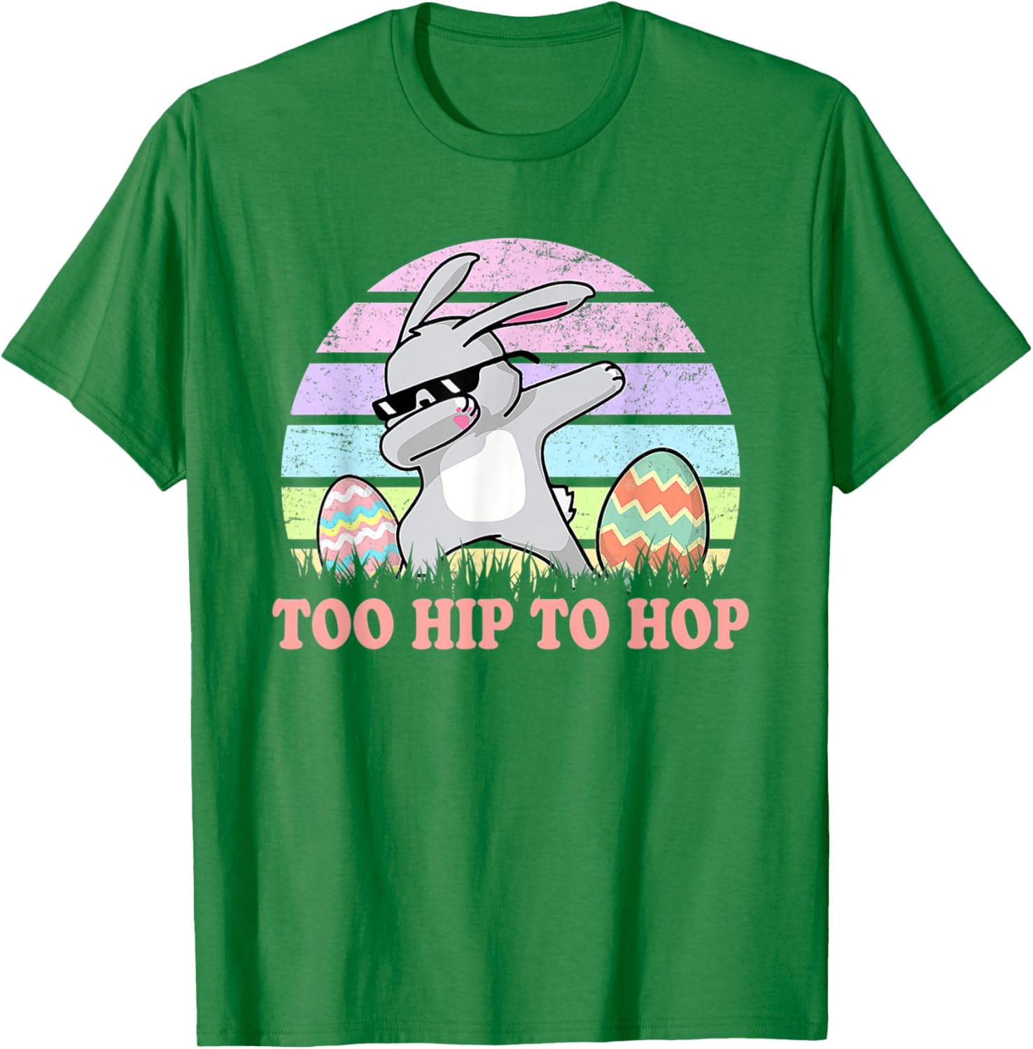 Vintage Rabbit Dabbing Hip Hop Funny Bunny Easter Day T-Shirt