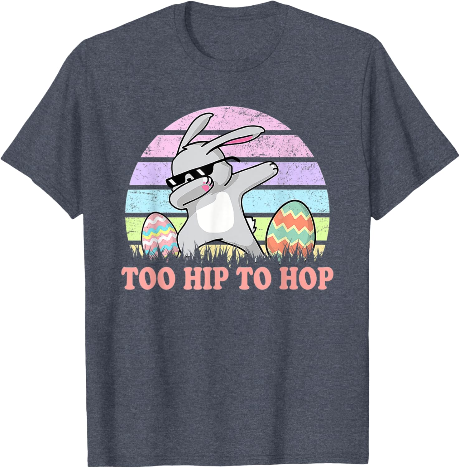 Vintage Rabbit Dabbing Hip Hop Funny Bunny Easter Day T-Shirt