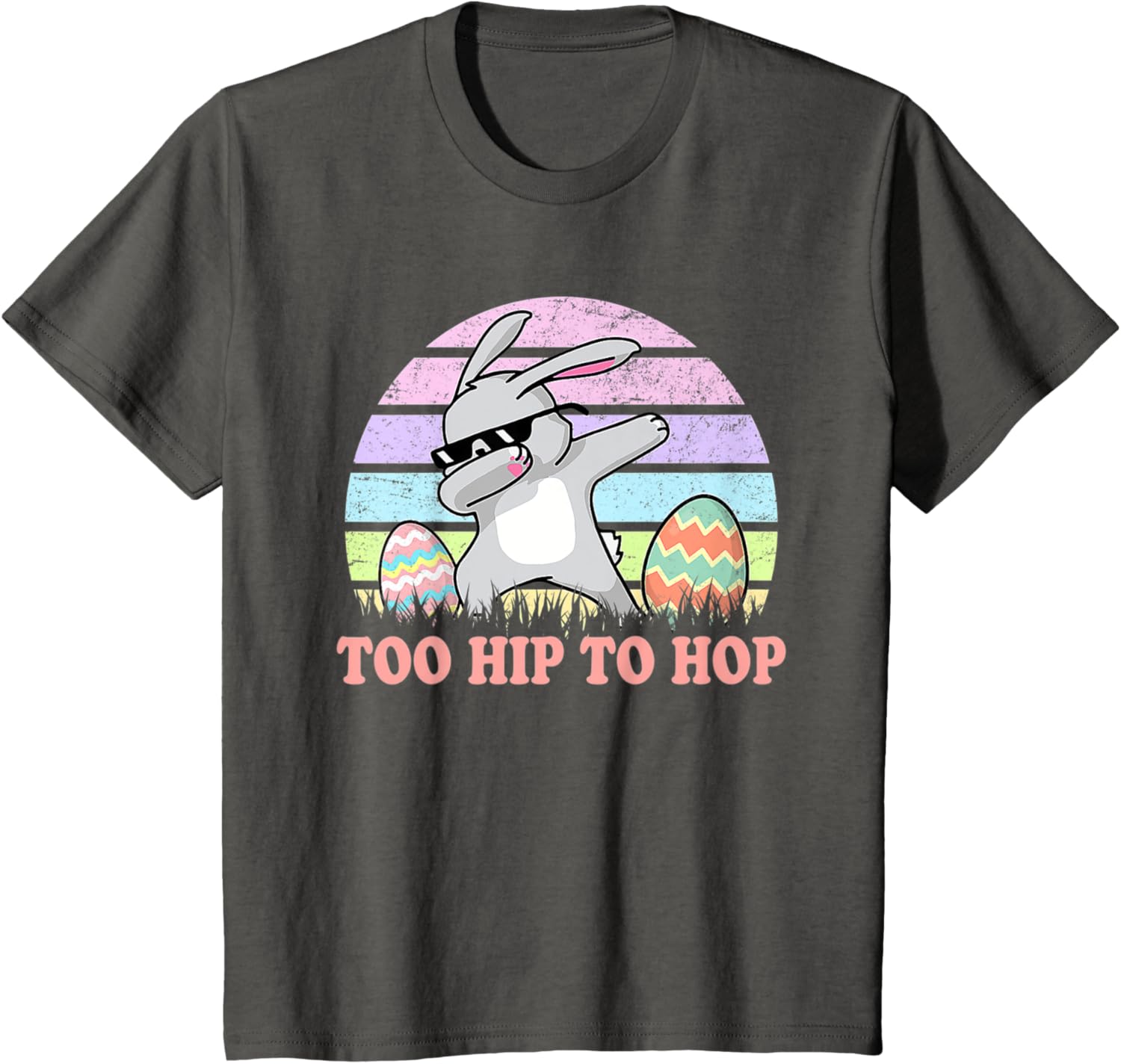 Vintage Rabbit Dabbing Hip Hop Funny Bunny Easter Day T-Shirt