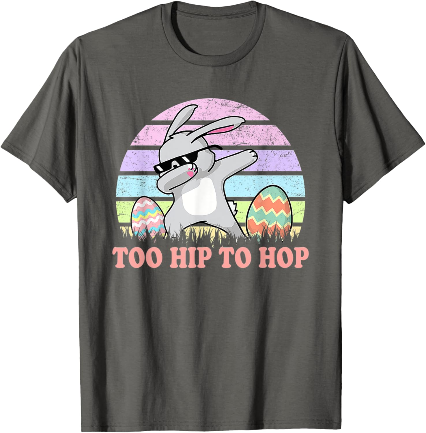 Vintage Rabbit Dabbing Hip Hop Funny Bunny Easter Day T-Shirt