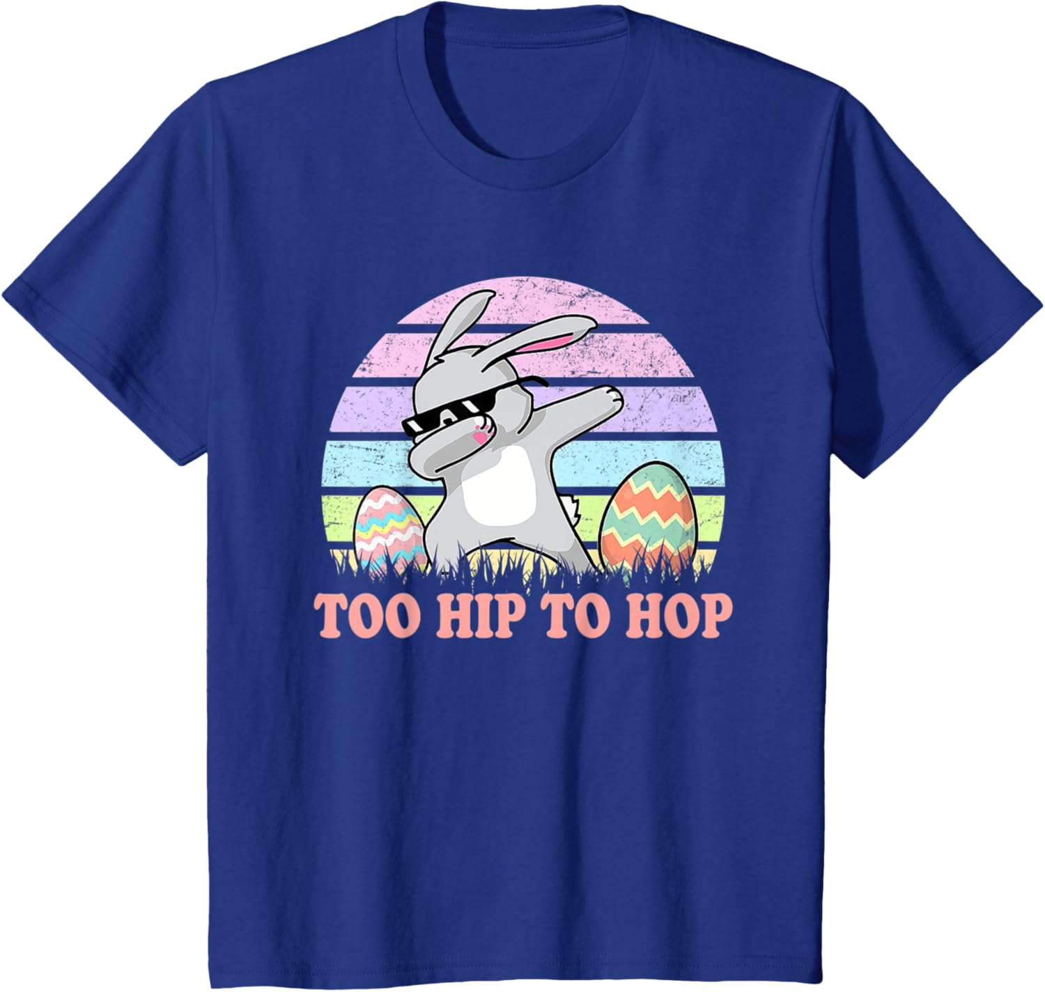 Vintage Rabbit Dabbing Hip Hop Funny Bunny Easter Day T-Shirt