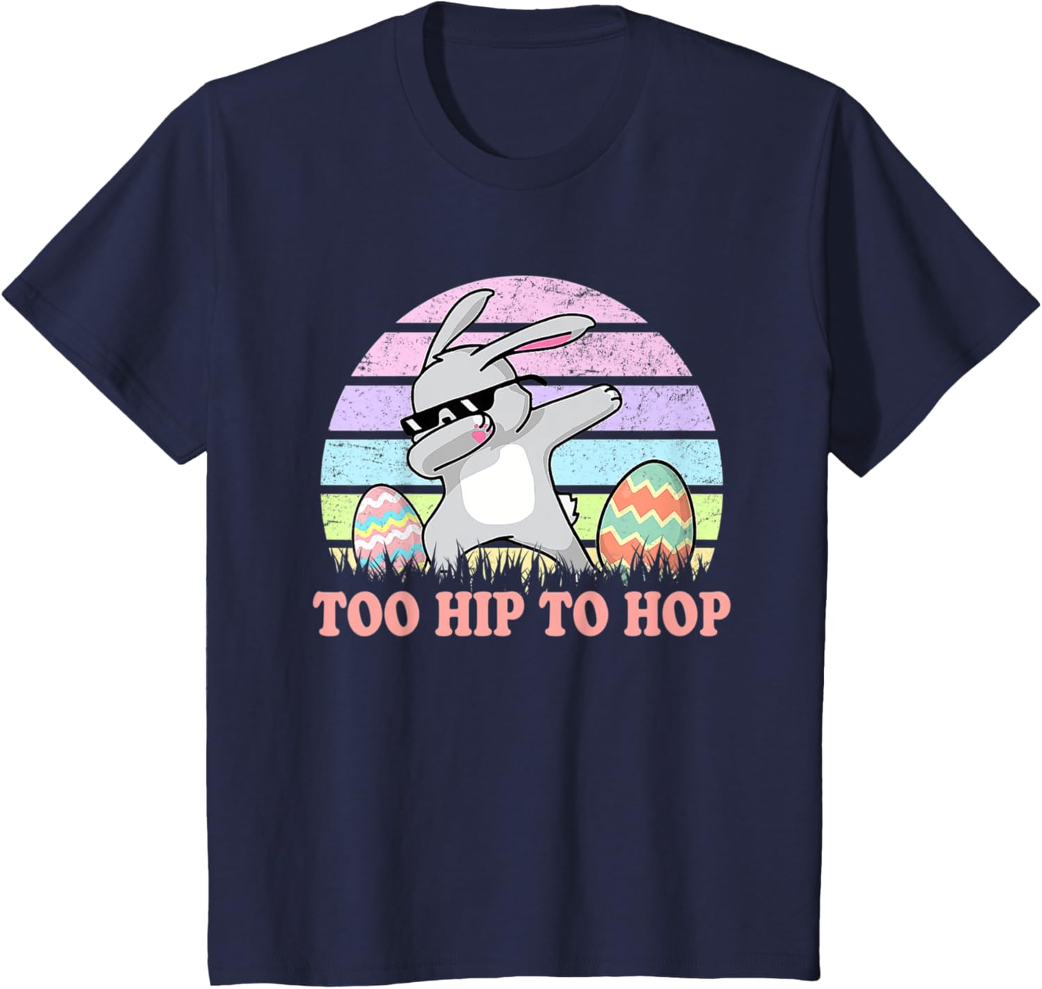 Vintage Rabbit Dabbing Hip Hop Funny Bunny Easter Day T-Shirt