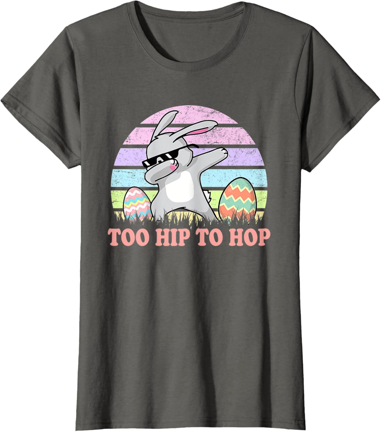 Vintage Rabbit Dabbing Hip Hop Funny Bunny Easter Day T-Shirt