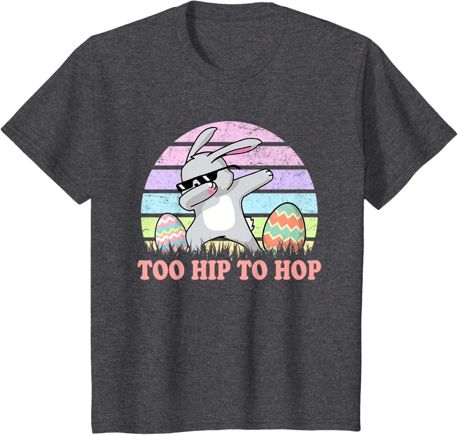 Vintage Rabbit Dabbing Hip Hop Funny Bunny Easter Day T-Shirt