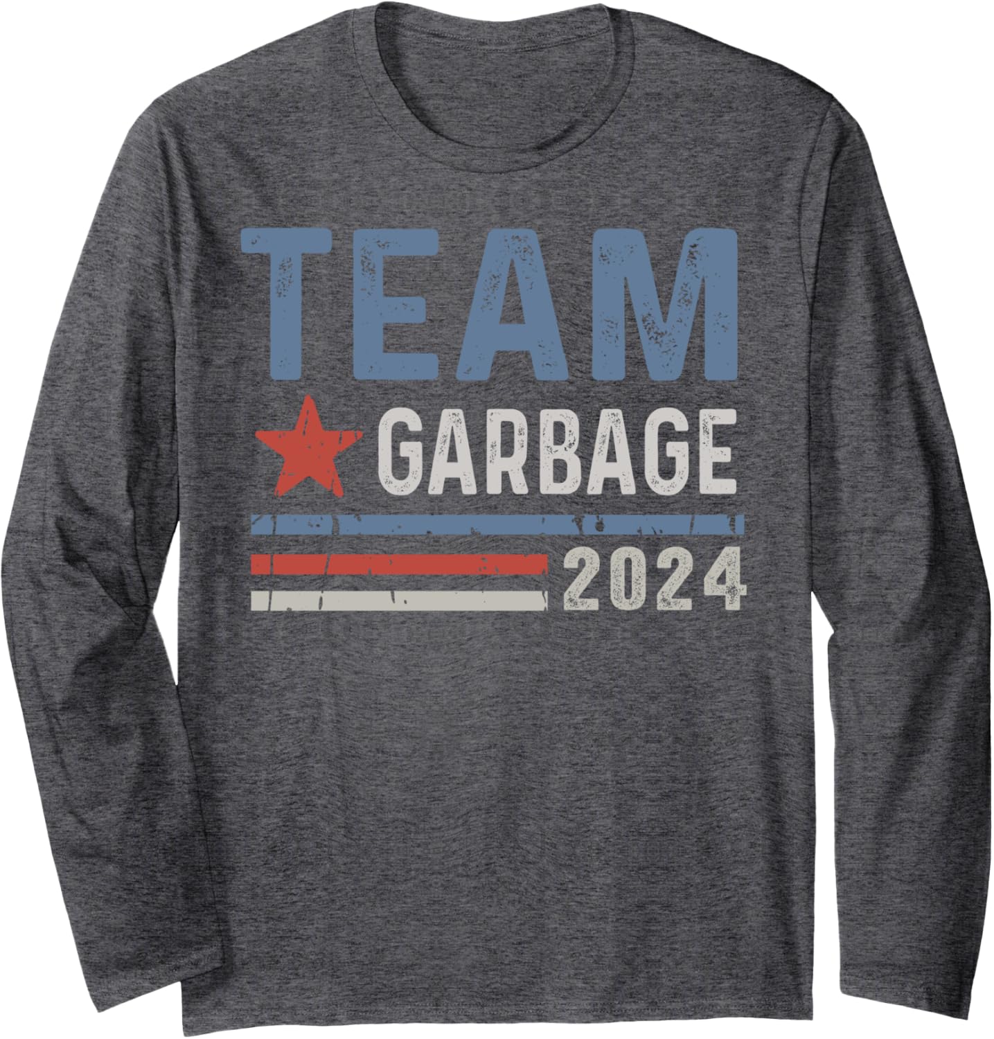 Vintage Team Garbage for Trump Elections 2024 Retro Long Sleeve T-Shirt