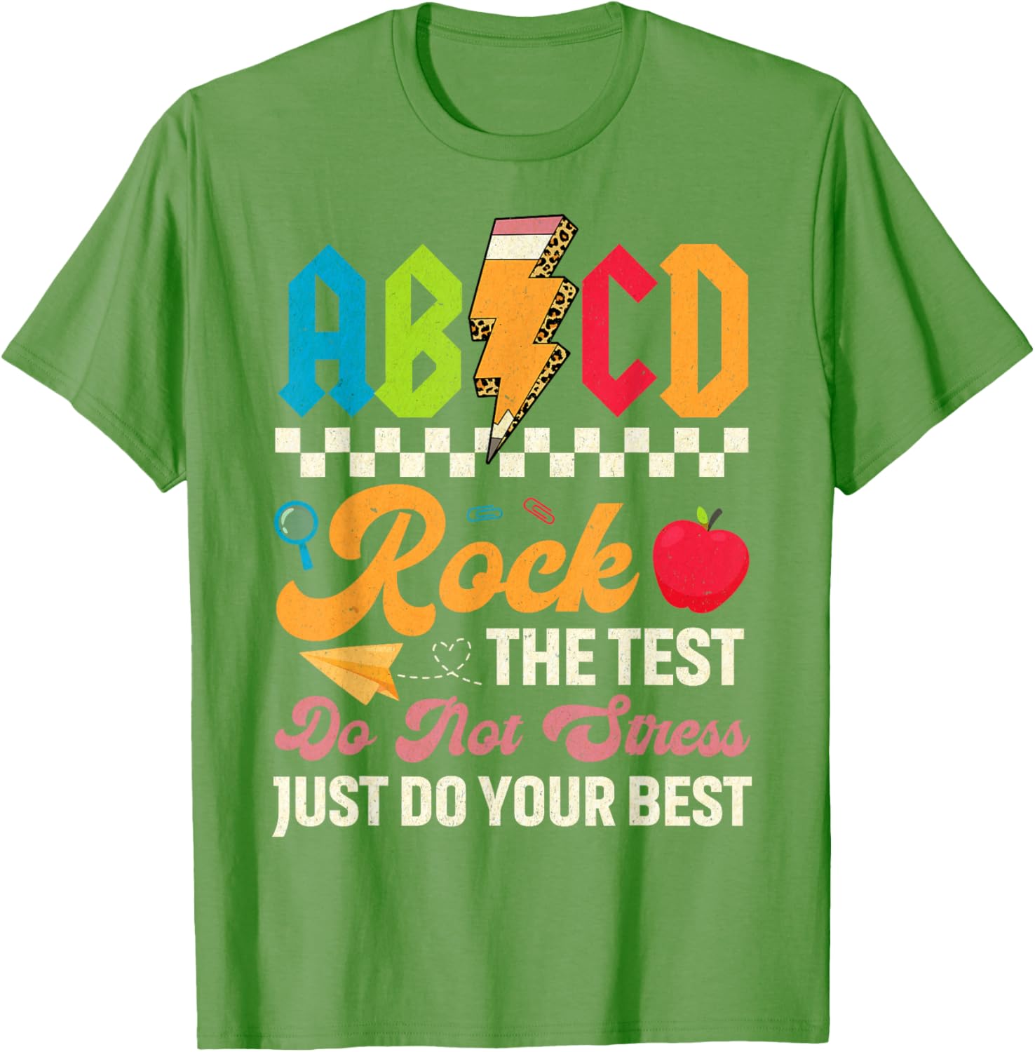 Vintage Testing ABCD Rock The Test Day Teachers Students T-Shirt