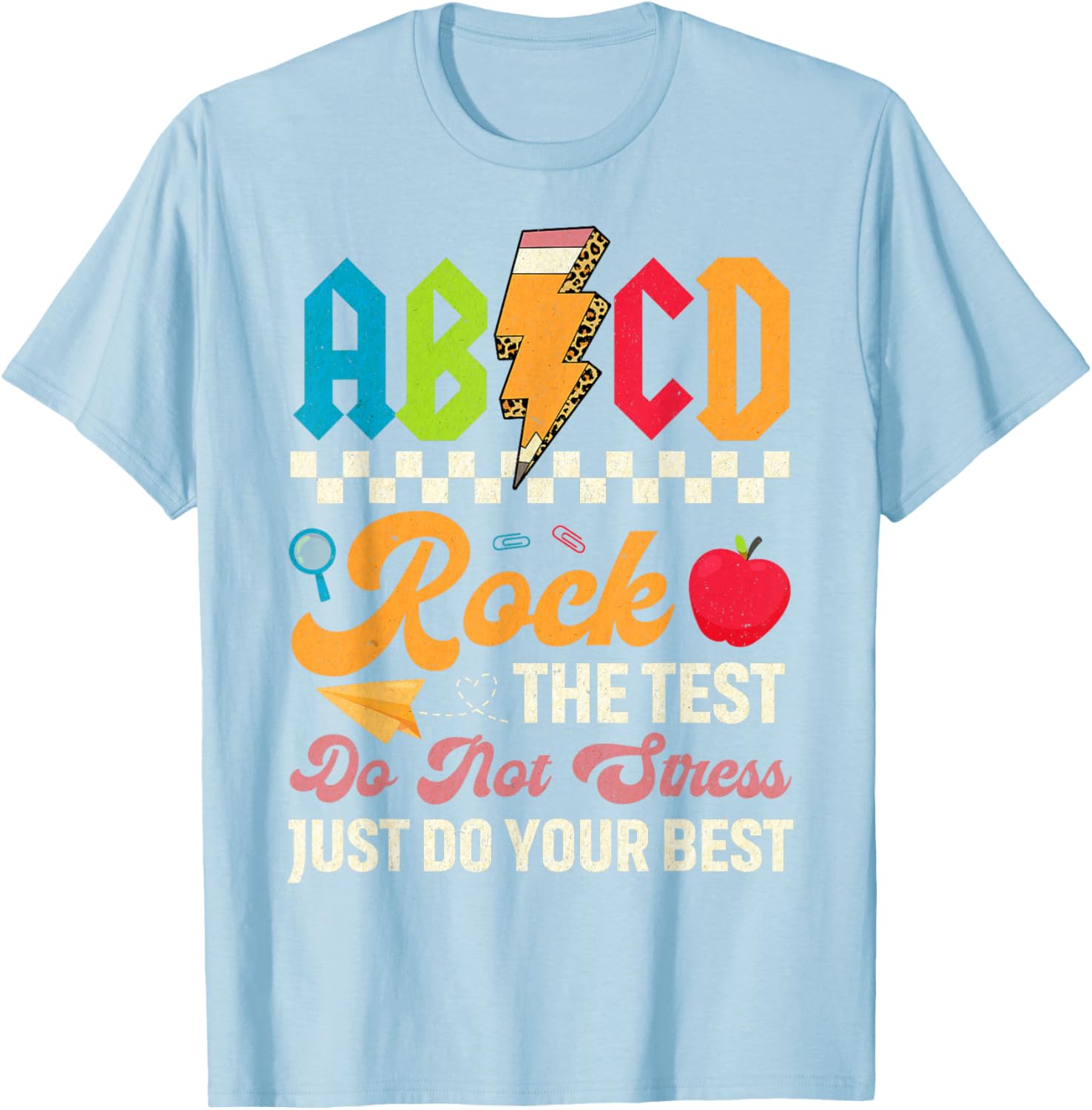 Vintage Testing ABCD Rock The Test Day Teachers Students T-Shirt