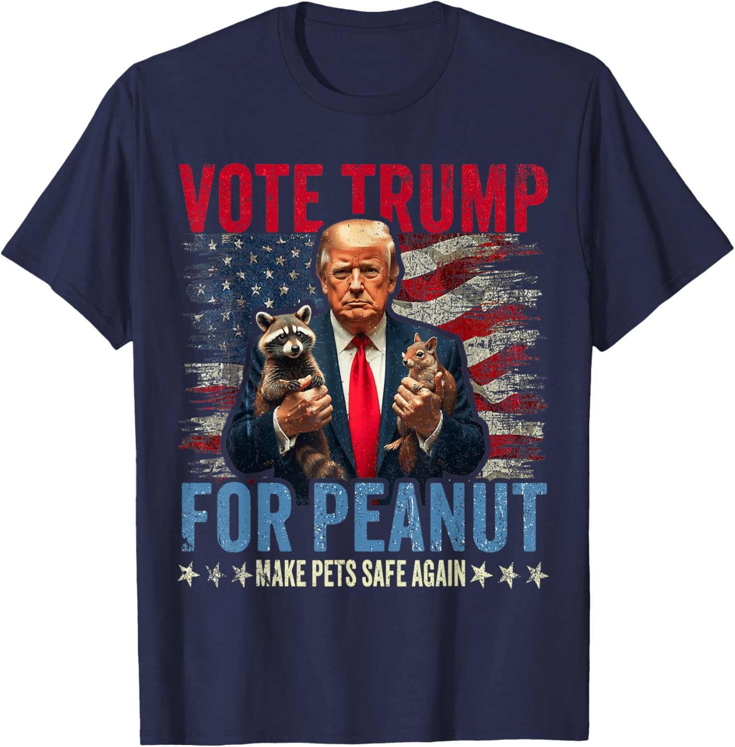 Vote Trump For Peanut The Squirrel Make Pets Safe Again T-Shirt