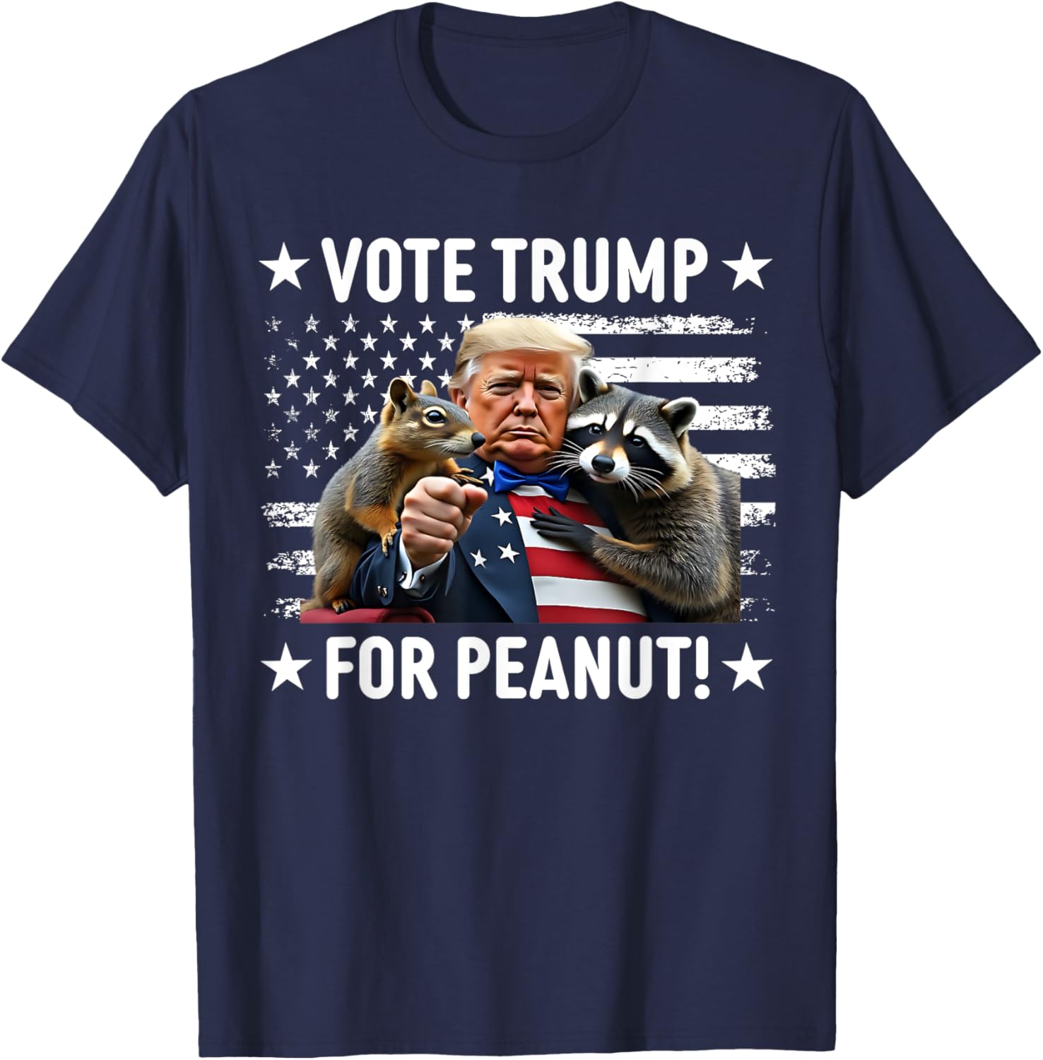 Vote Trump For Peanut The Squirrel P’nut flag Squirrel Lover T-Shirt