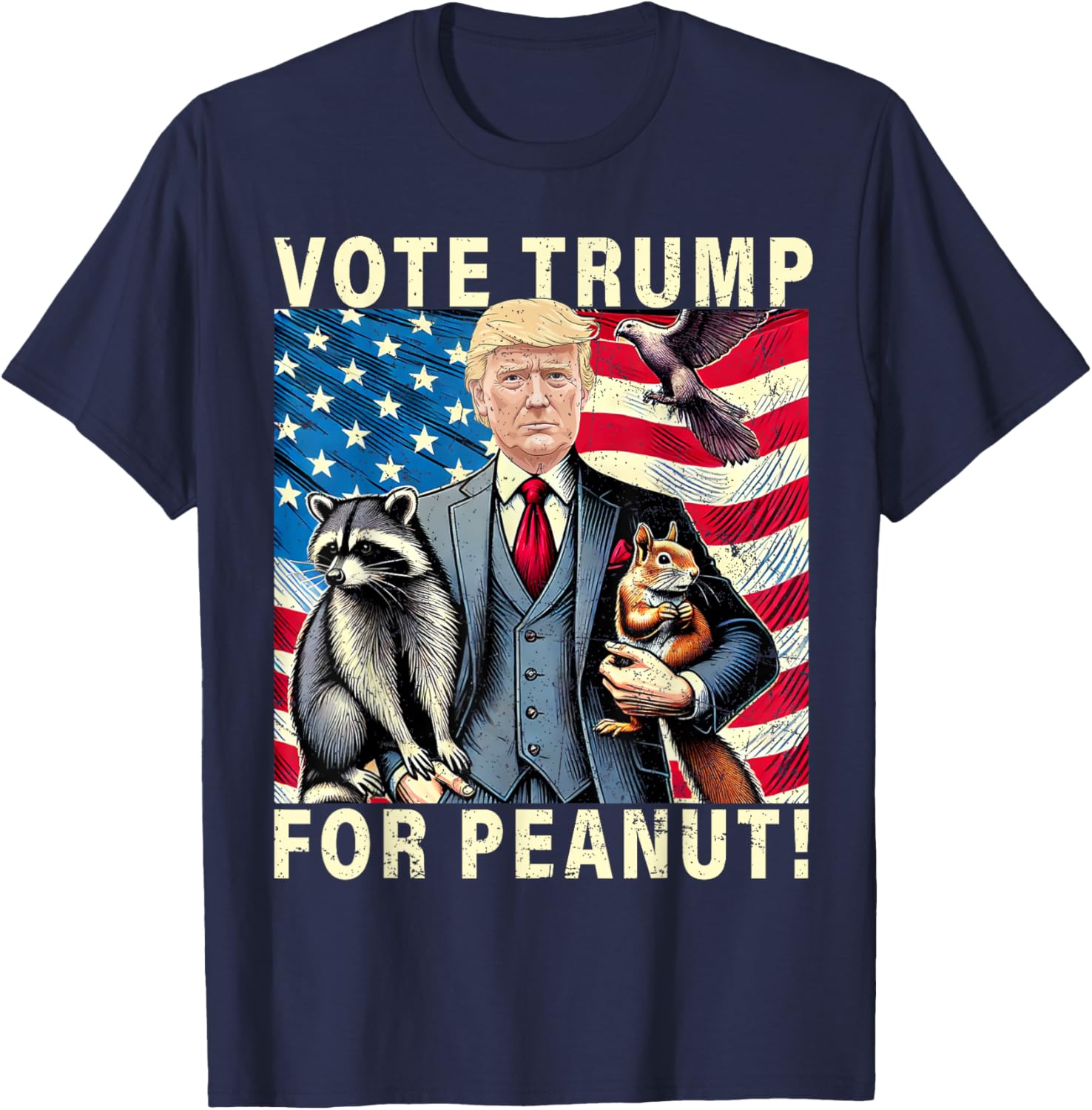 Vote Trump Peanut The Squirrel Tee Vote Trump For Peanut T-Shirt