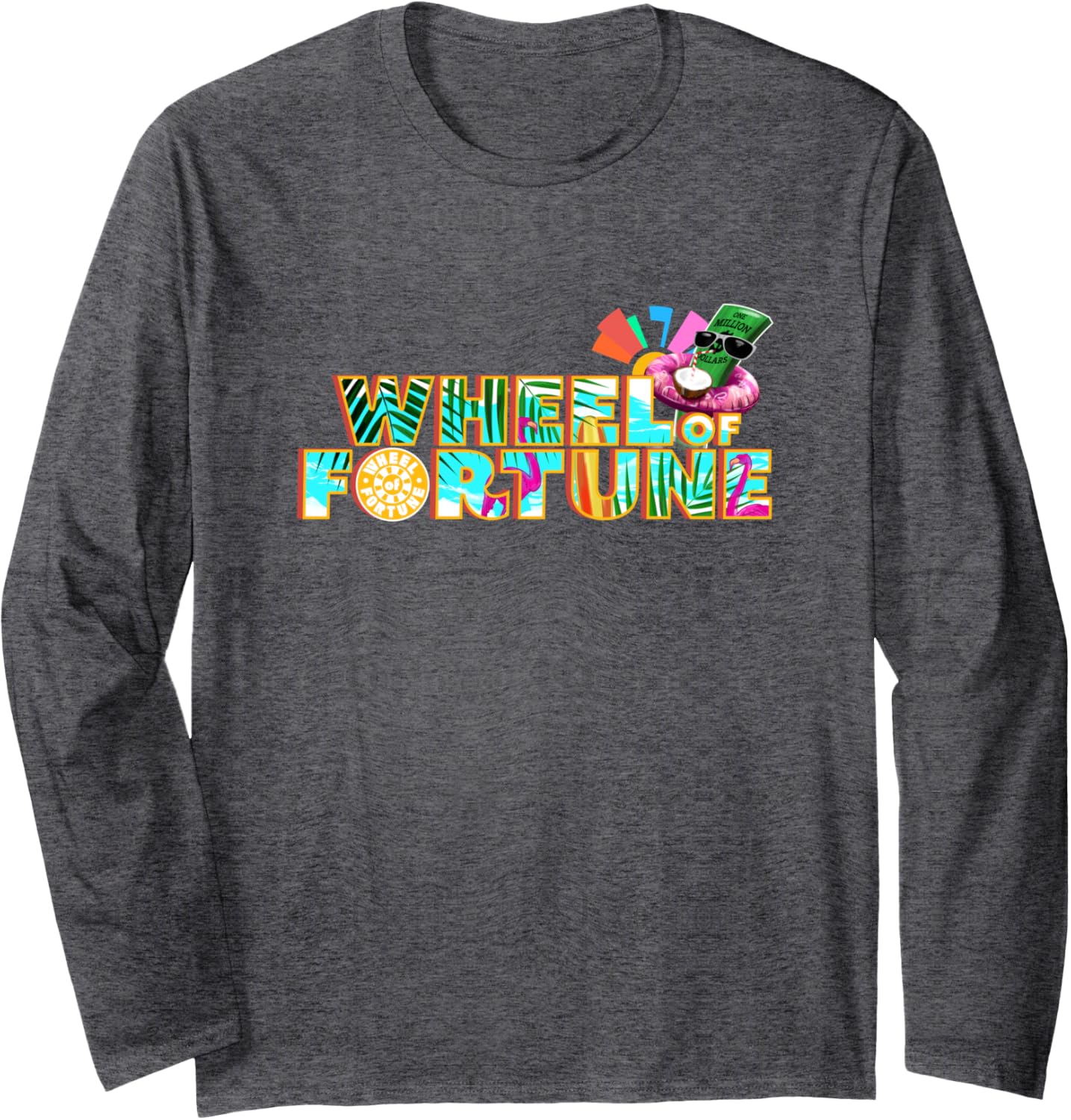 Wheel of Fortune Tropical Logo Long Sleeve T-Shirt