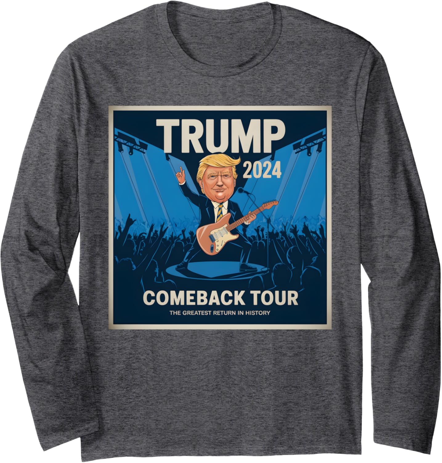 Winner TRUMP 2024 COMEBACK TOUR Rockstar Souvenir Felon Girl Long Sleeve T-Shirt