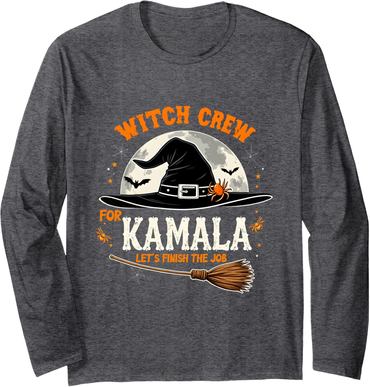 Witch Crew For Kamala 2024 Kamala Harris Halloween Witch Long Sleeve T-Shirt